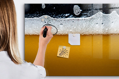 Magnetic drawing board Beer close-up