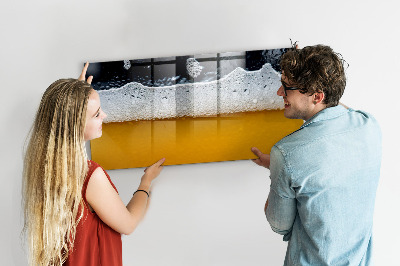 Magnetic dry erase board Beer close-up