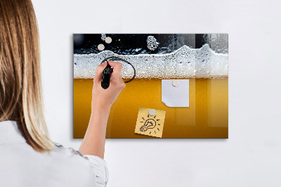 Magnetic dry erase board Beer close-up