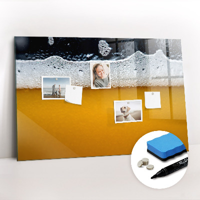 Magnetic dry erase board Beer close-up