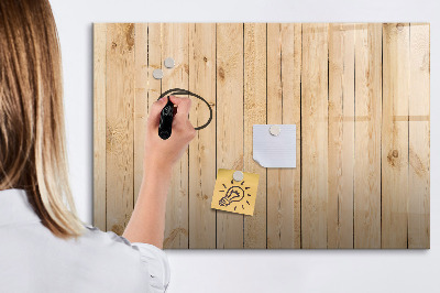 Magnetic dry erase board Wooden planks