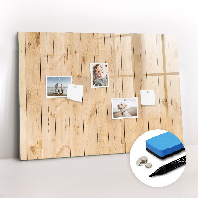 Magnetic writing board Wooden planks