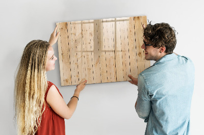 Magnetic dry erase board Wooden planks