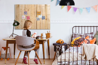 Magnetic writing board Wooden planks