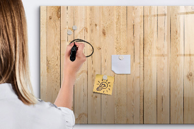 Magnetic writing board Wooden planks