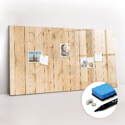 Magnetic dry erase board Wooden planks
