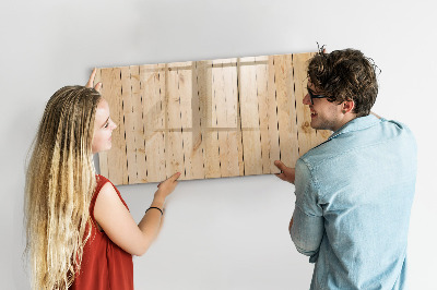 Magnetic dry erase board Wooden planks