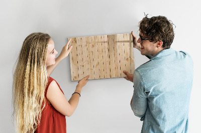 Magnetic writing board Wooden planks