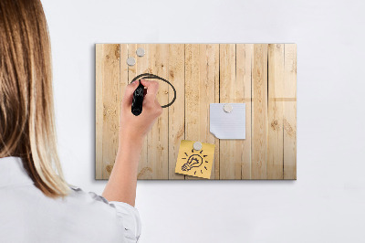 Magnetic writing board Wooden planks