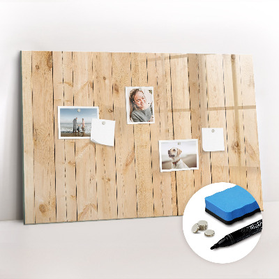 Magnetic writing board Wooden planks