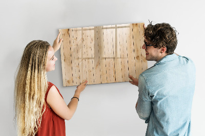 Magnetic dry erase board Wooden planks