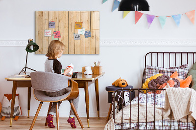 Magnetic writing board Wooden planks