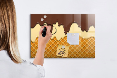 Dry erase magnetic board Ice cream