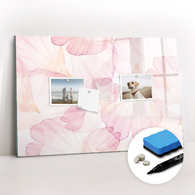 Dry erase magnetic board Watercolor petals