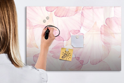 Dry erase magnetic board Watercolor petals