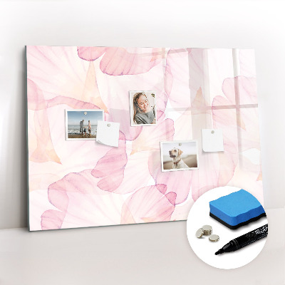 Dry erase magnetic board Watercolor petals
