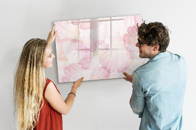Dry erase magnetic board Watercolor petals