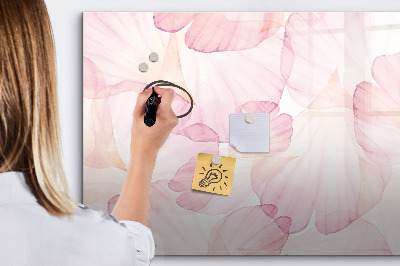 Dry erase magnetic board Watercolor petals