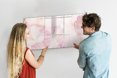 Dry erase magnetic board Watercolor petals