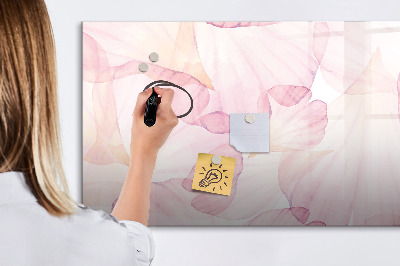 Dry erase magnetic board Watercolor petals