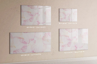 Dry erase magnetic board Watercolor petals