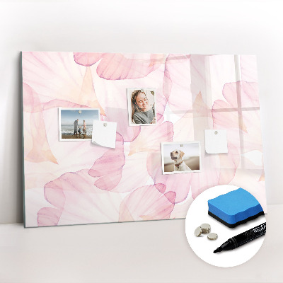 Dry erase magnetic board Watercolor petals