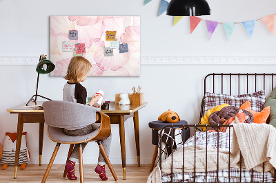 Dry erase magnetic board Watercolor petals