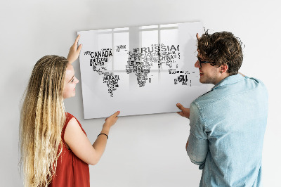 Magnetic board for drawing Continents from Letters