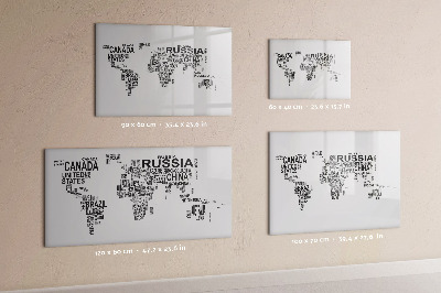 Magnetic board for drawing Continents from Letters