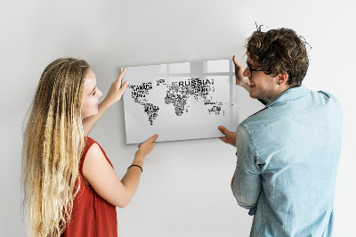 Magnetic board for drawing Continents from Letters