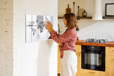 Magnetic board for drawing Continents from Letters