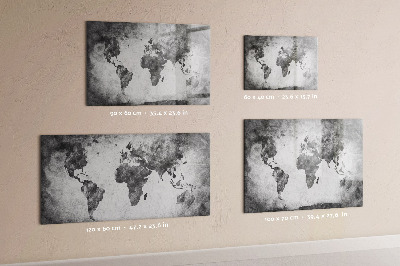Magnetic dry erase board World Map
