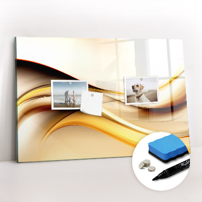 Dry erase magnetic board Abstract wave