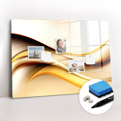 Dry erase magnetic board Abstract wave