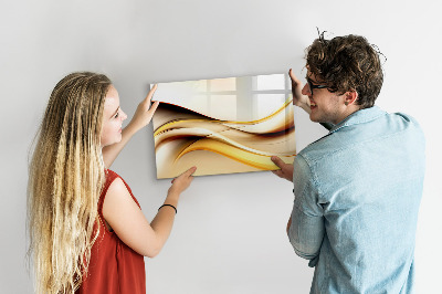 Dry erase magnetic board Abstract wave