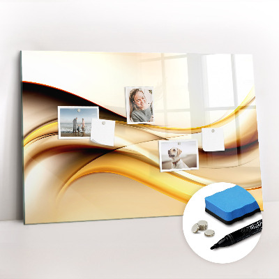 Dry erase magnetic board Abstract wave