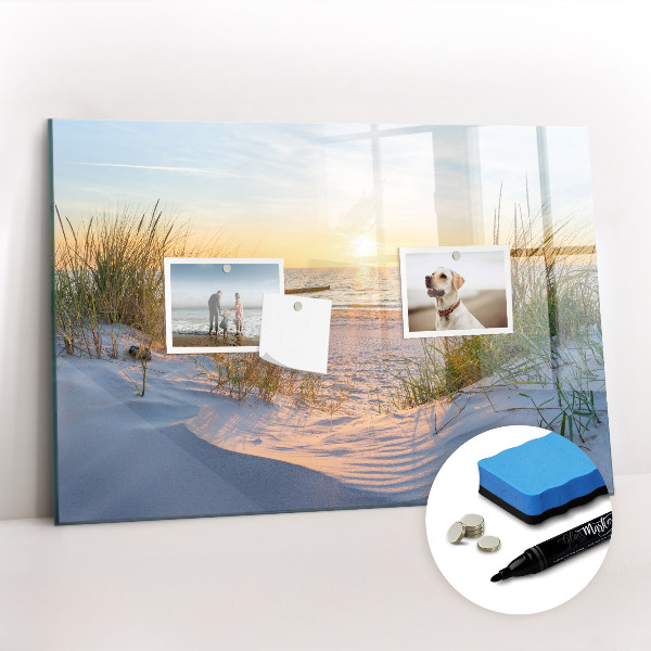 Magnetic dry erase board Sunset on the Beach