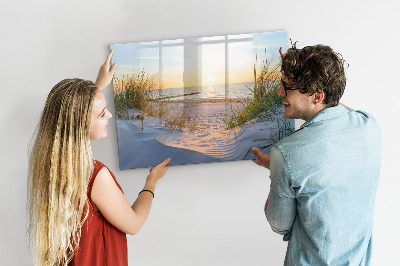 Magnetic dry erase board Sunset on the Beach