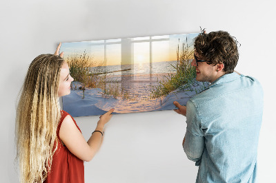 Magnetic dry erase board Sunset on the Beach