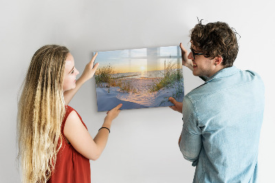 Magnetic dry erase board Sunset on the Beach