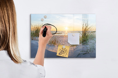 Magnetic dry erase board Sunset on the Beach