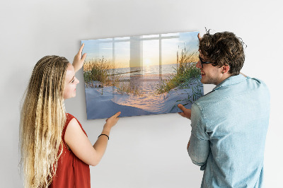 Magnetic dry erase board Sunset on the Beach