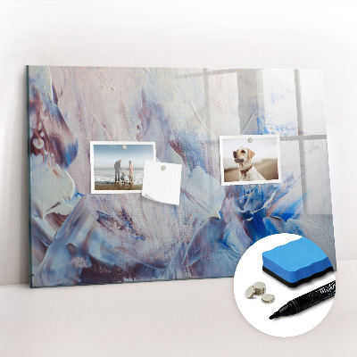 Dry erase magnetic board Brush strokes