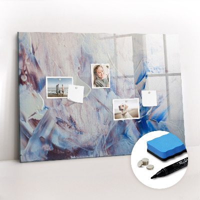 Dry erase magnetic board Brush strokes