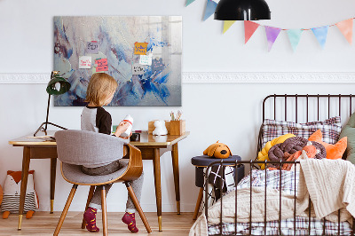 Dry erase magnetic board Brush strokes