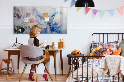 Dry erase magnetic board Brush strokes