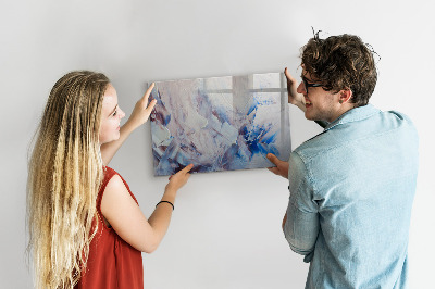 Dry erase magnetic board Brush strokes