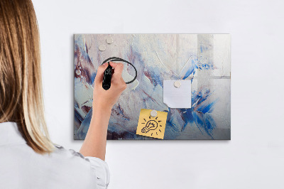 Dry erase magnetic board Brush strokes