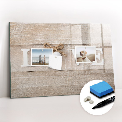 Dry erase magnetic board Inscription Love