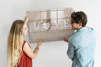 Dry erase magnetic board Inscription Love